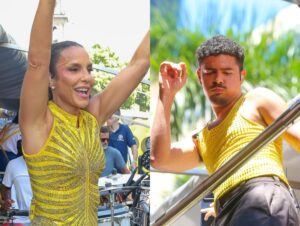 Ivete Sangalo dança com Pedro Sampaio em seu megabloco no Rio (vídeo)